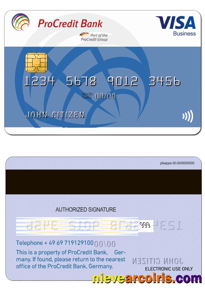 Germany ProCredit Bank Visa Business card